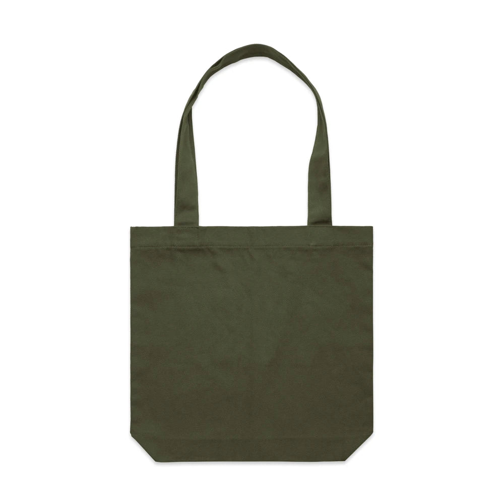 Personalizable custom wool felt lettering applique Olive Green cotton canvas tote bag