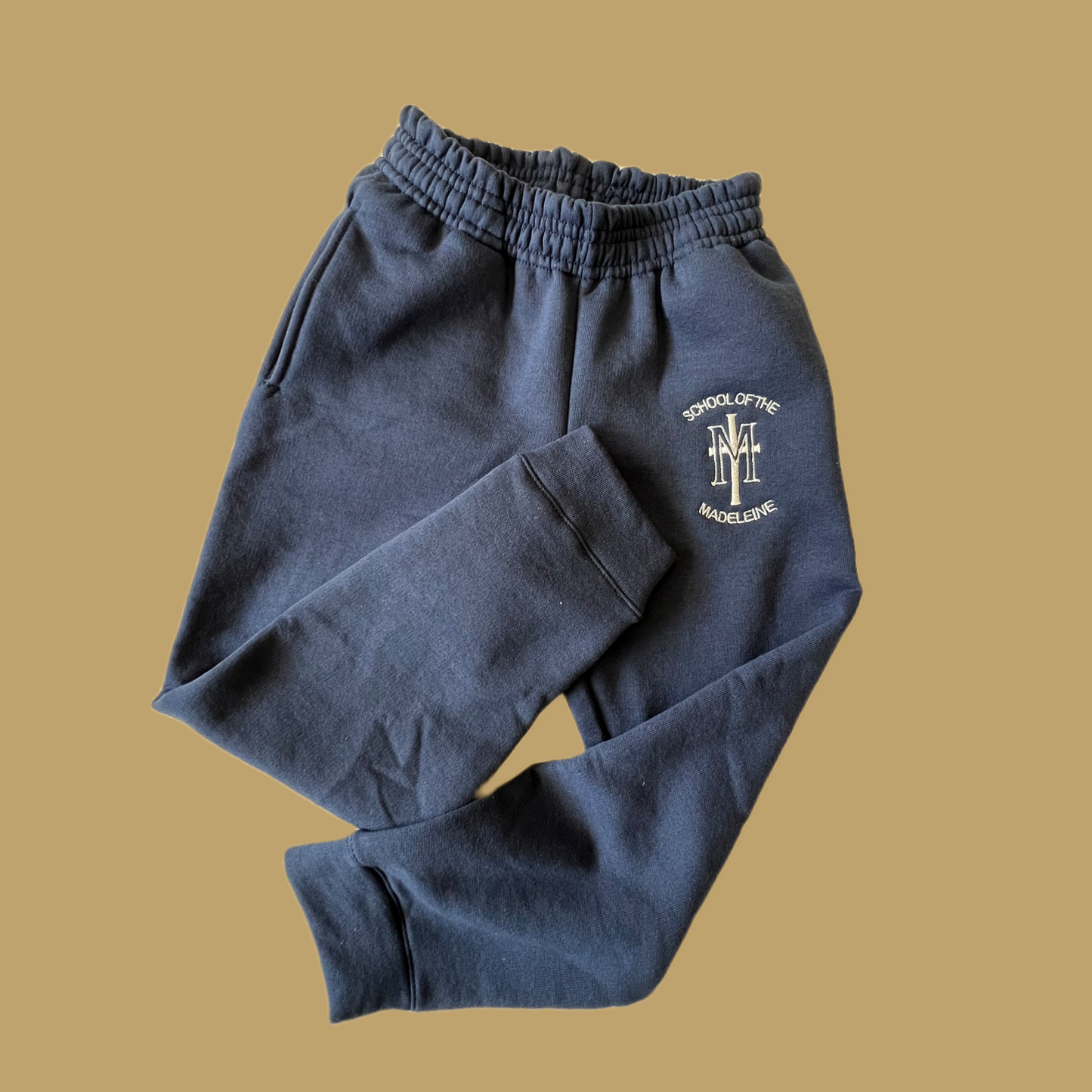 Youth Navy Blue Fleece Jogger Sweatpants