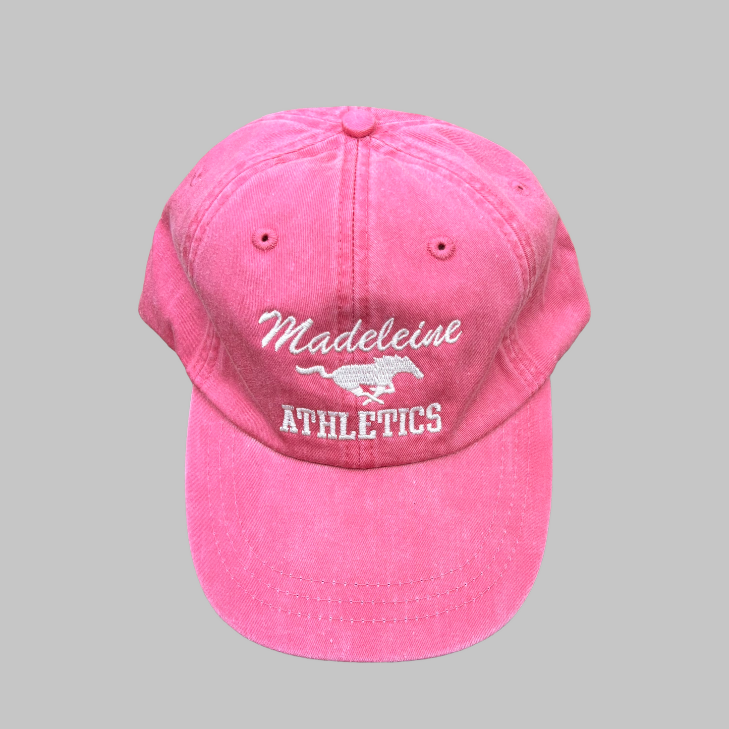 Madeleine Athletics Pink pigment dyed  adjustable baseball hat