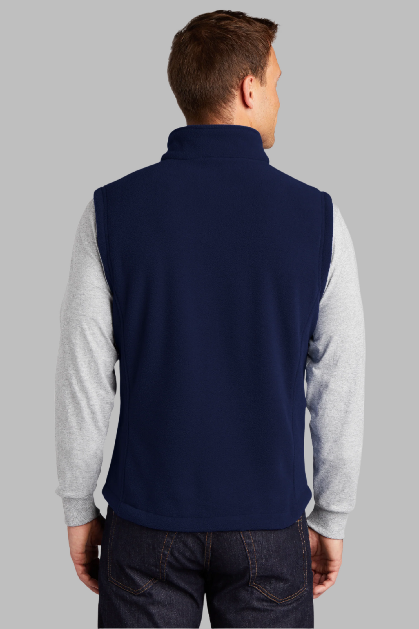 Adult Men Navy Blue Fleece Vest