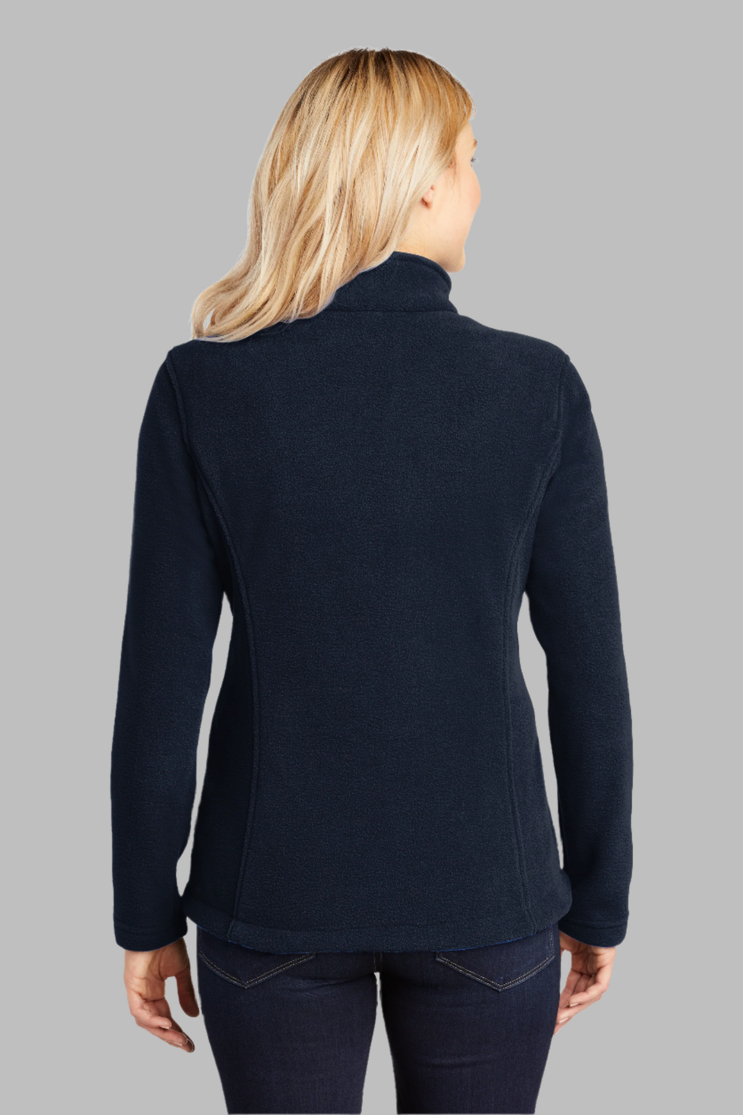 Adult Women Navy Blue Fleece Jacket