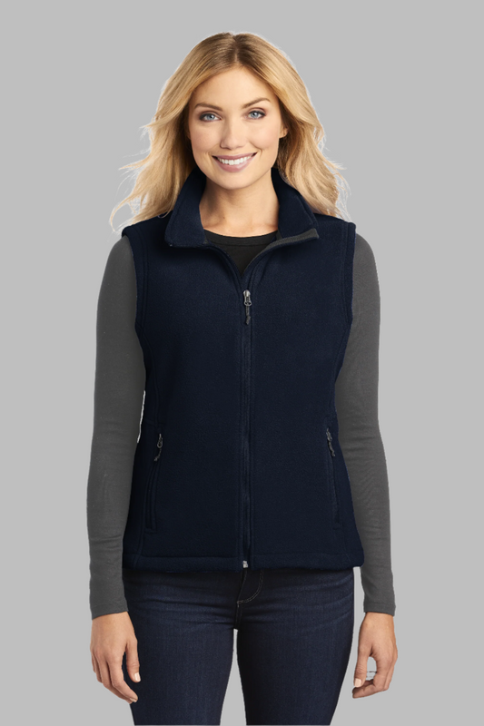 Adult Women Navy Blue Fleece Vest