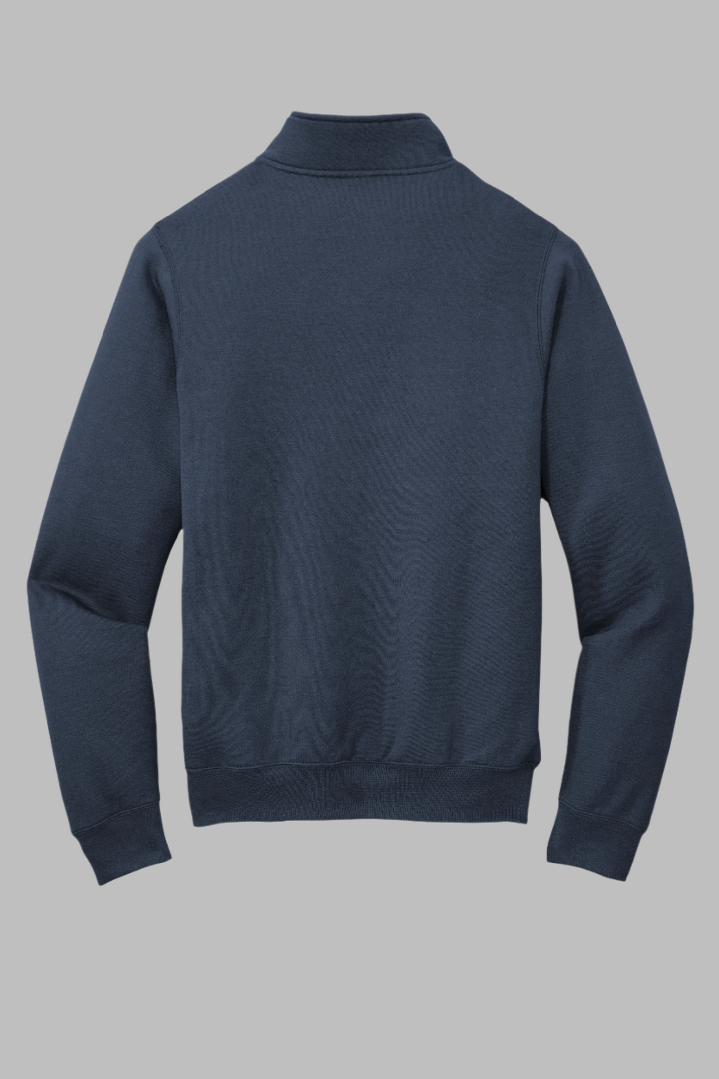 Adult Unisex Navy Blue Quarter-zipper pullover Sweatshirt