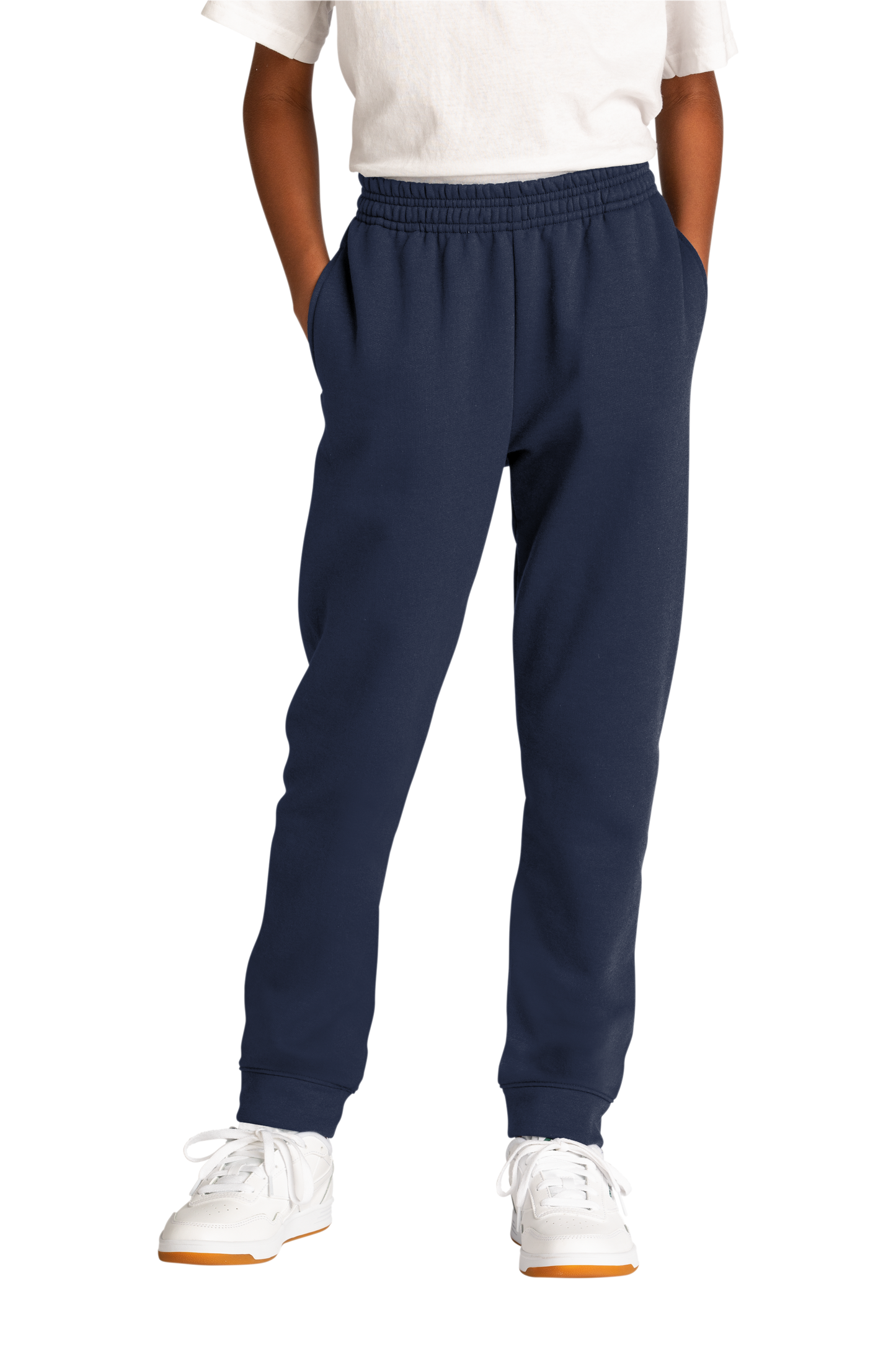 Youth Navy Blue Fleece Jogger Sweatpants