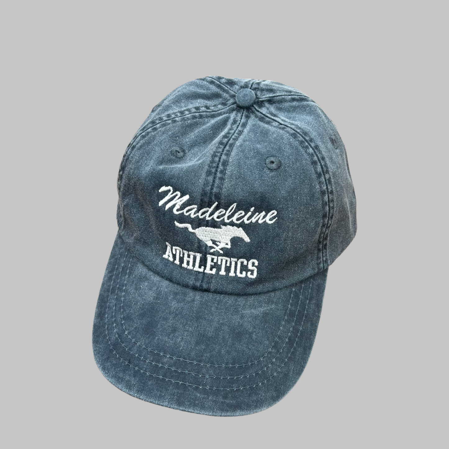 Madeleine Athletics navy blue pigment dyed  adjustable baseball hat