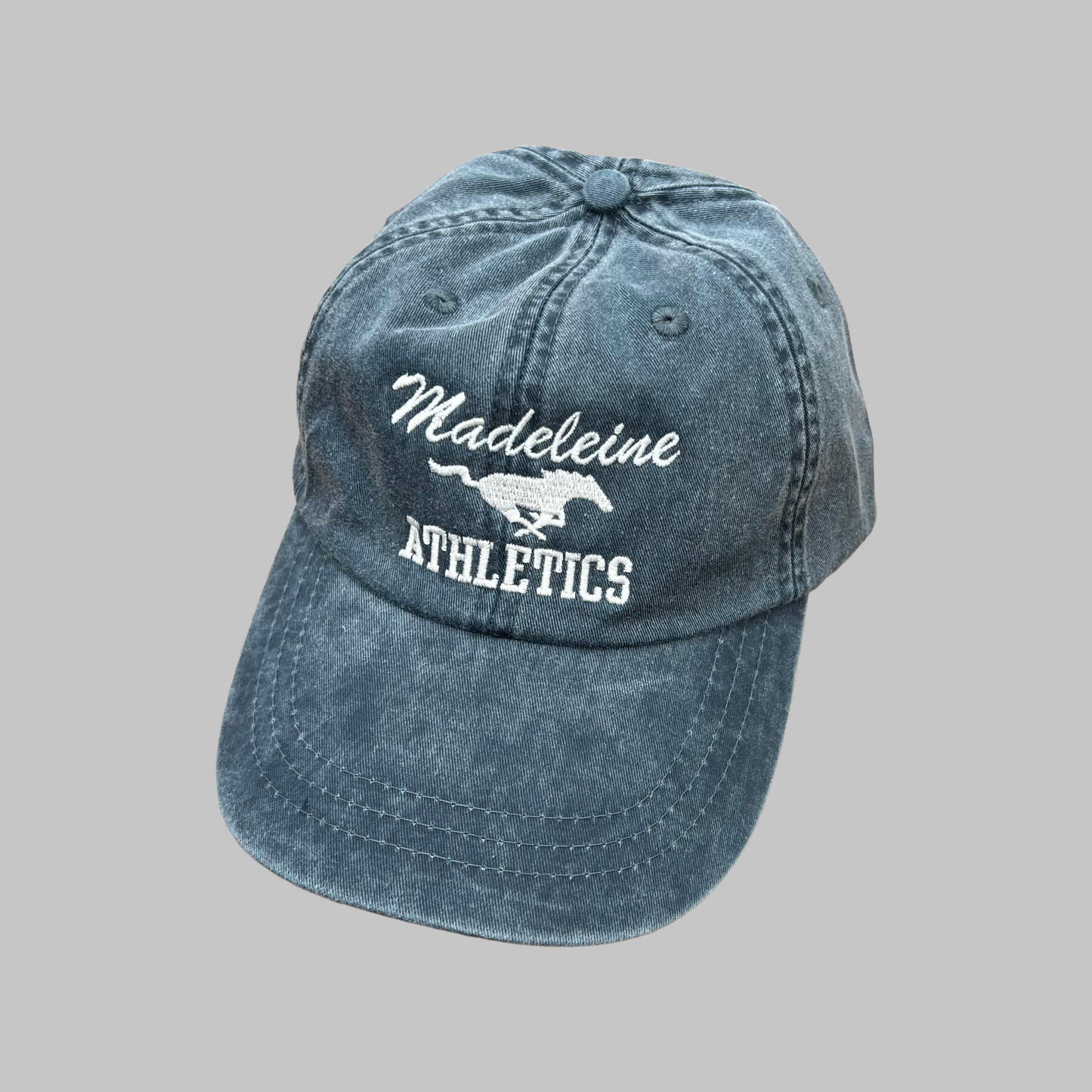 Madeleine Athletics navy blue pigment dyed  adjustable baseball hat