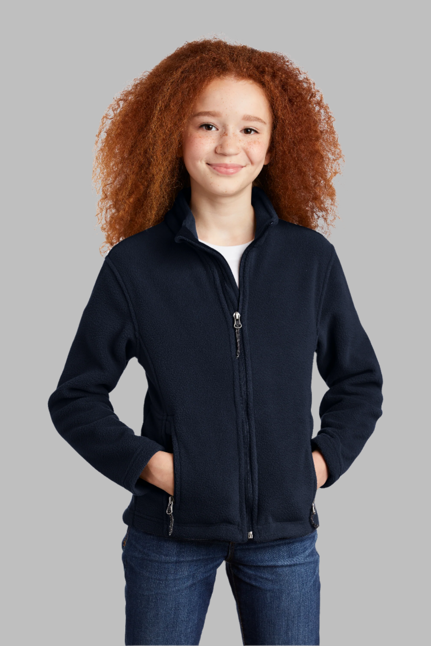 Youth Navy Blue Fleece Jacket