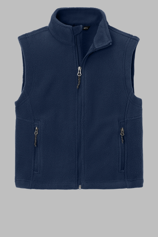 Youth Navy Blue Fleece Vest